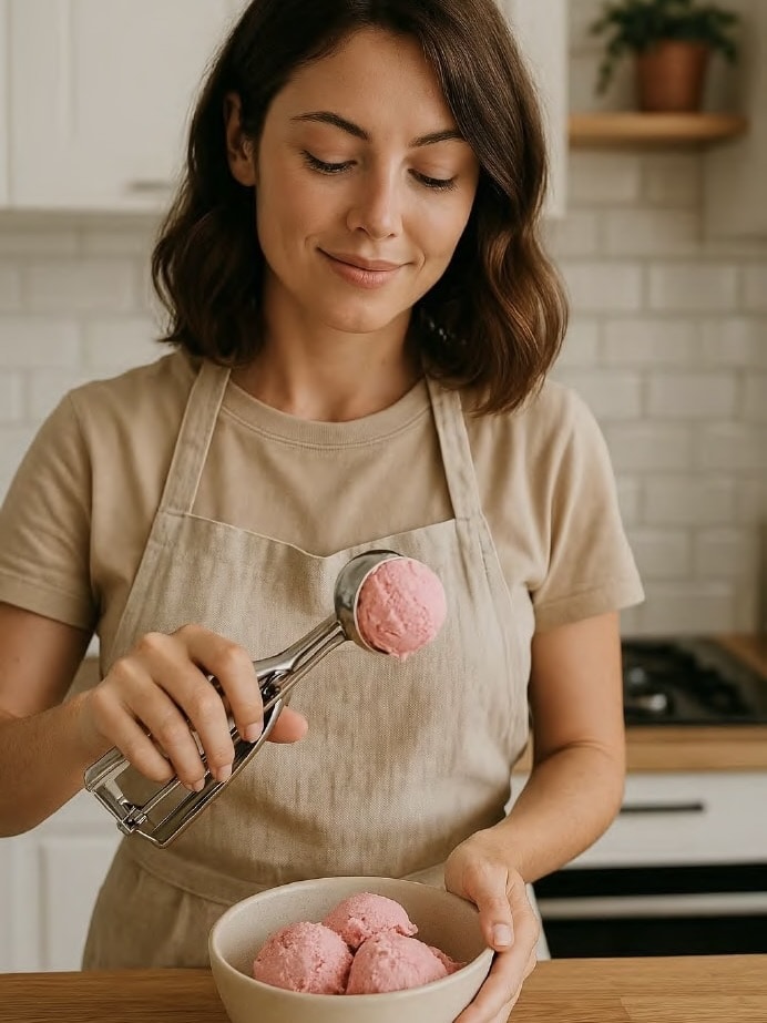 Dondurma kepçesi mutfak ürün fotoğrafı - Modern mutfak atmosferi, Vitrin Pro sonrası