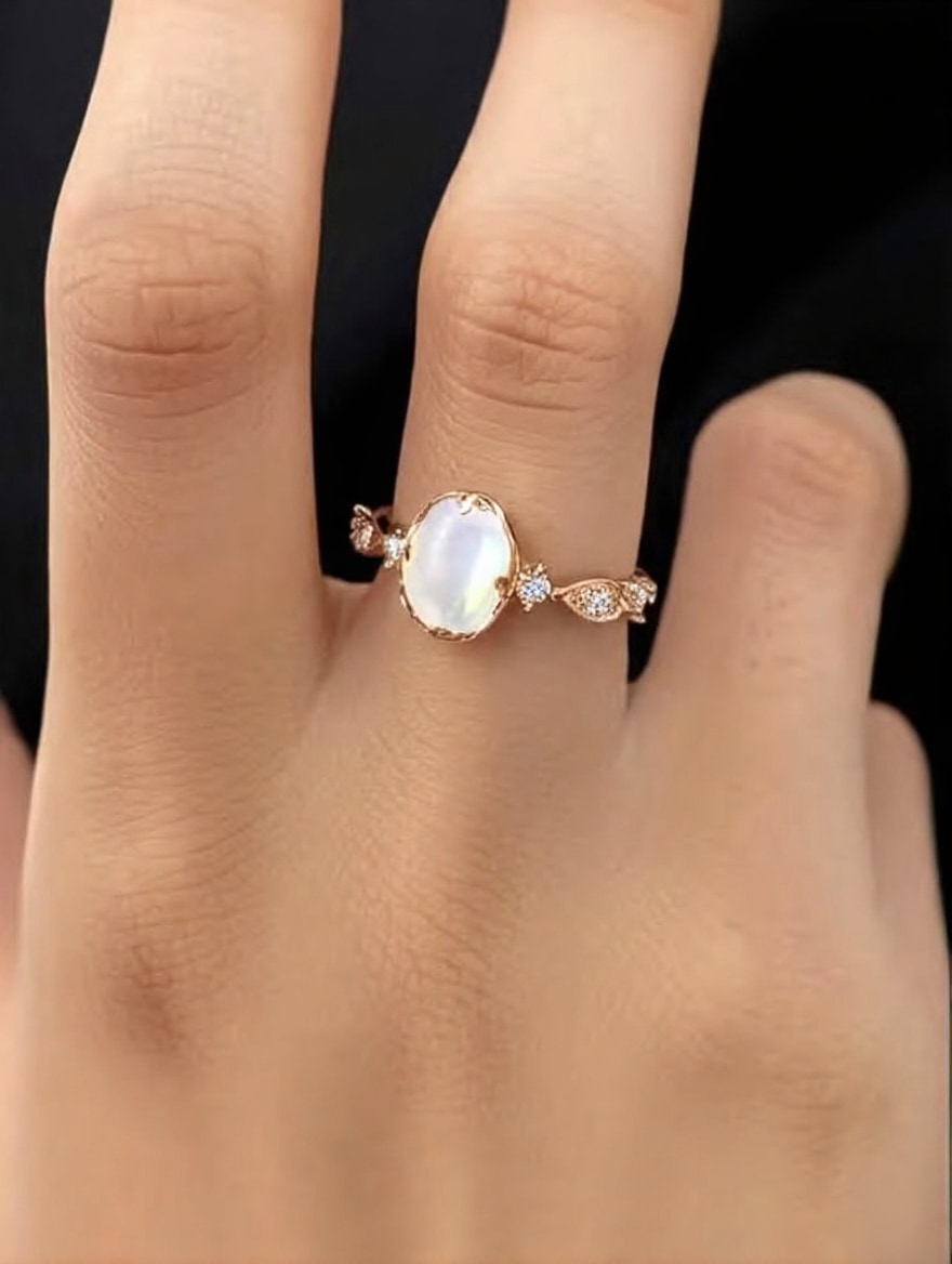 Yüzük mücevherat fotoğrafı - Lüks vitrin atmosferi, Vitrin Pro sonrası